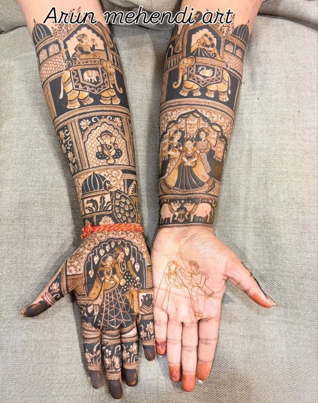 Mandala mehndi round traditional design