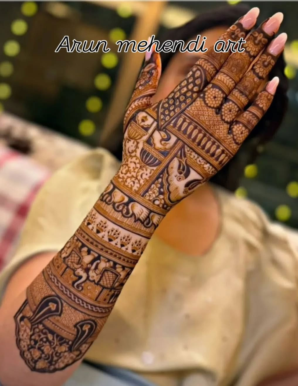 Indo Arabic fusion mehndi pattern
