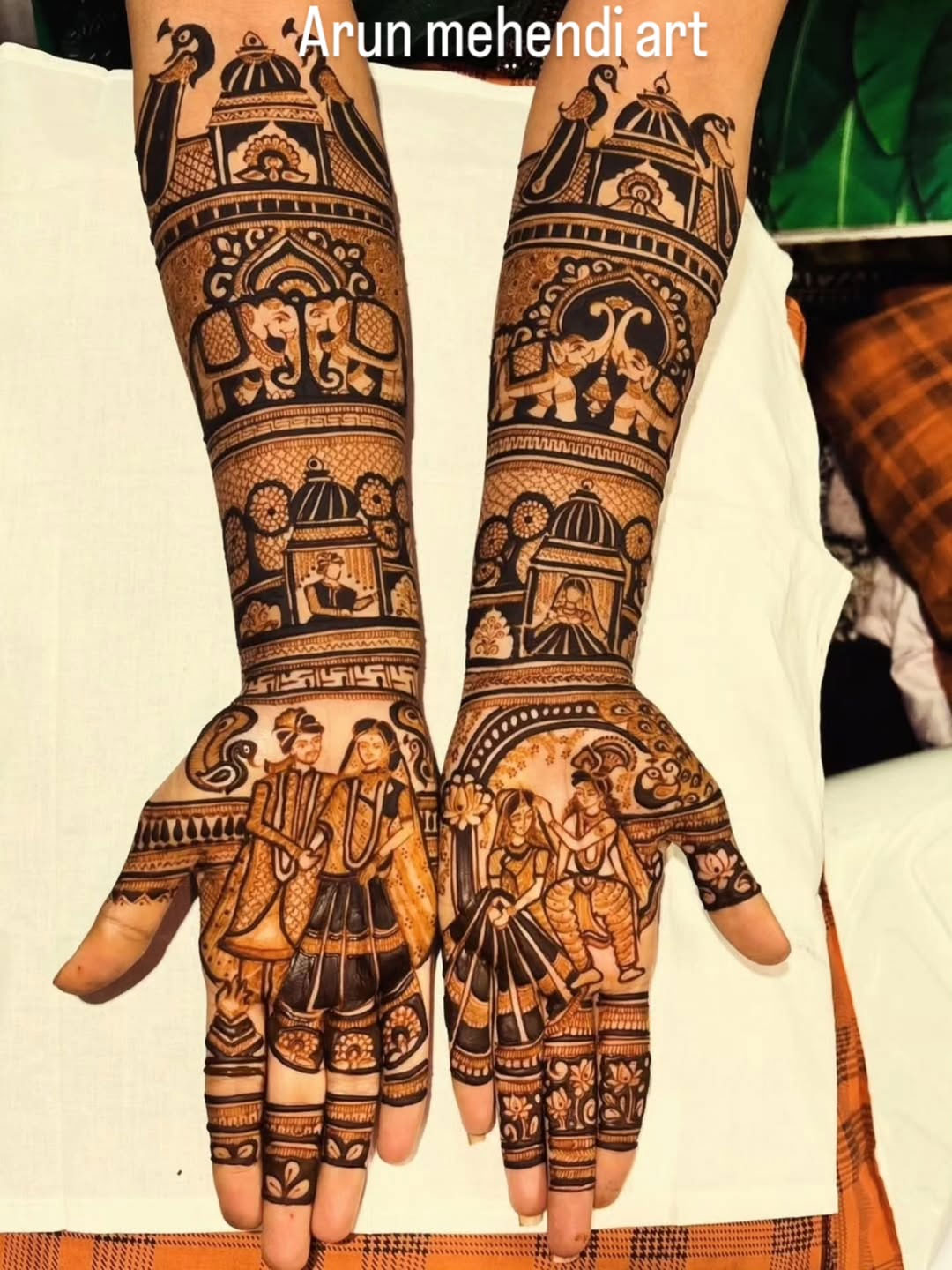 Traditional paisley mehndi motif design