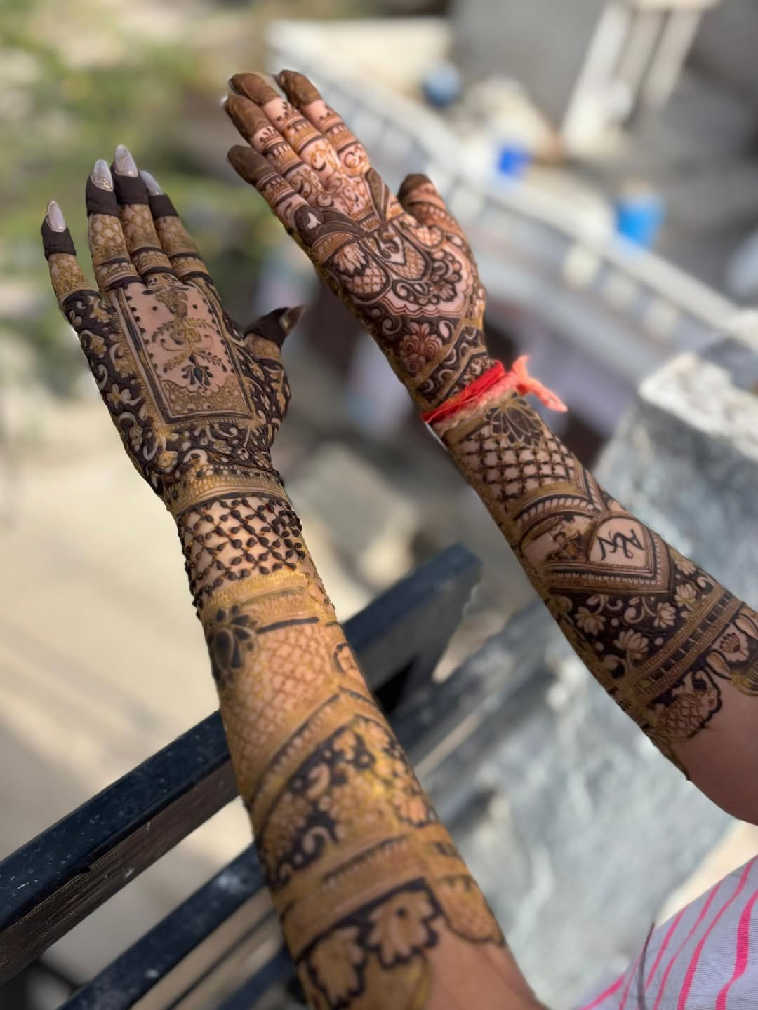 Full hand bridal mehndi intricate detailing
