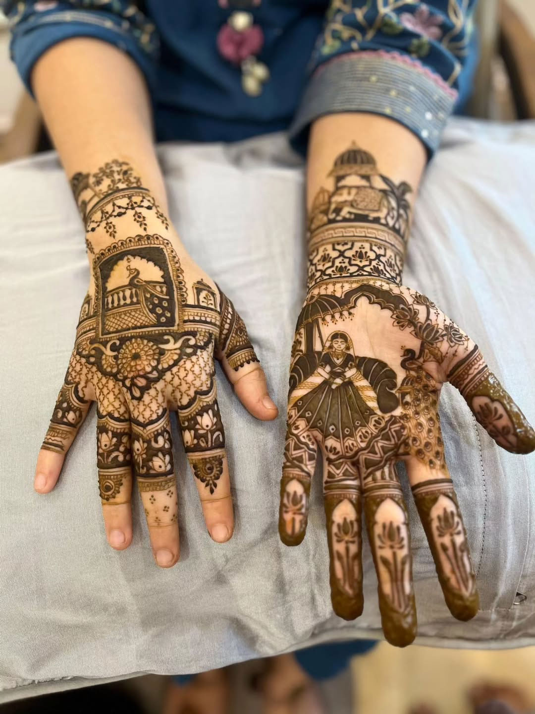 Traditional paisley mehndi motif design